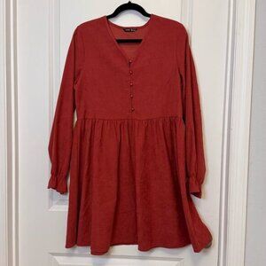 SHEIN Rust Long Sleeve dress